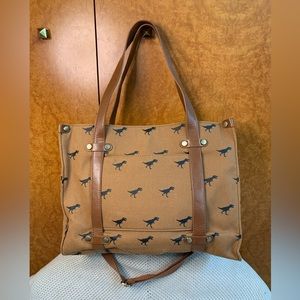 Mod Cloth Camp Director Zipped Tote T-Rex Pattern